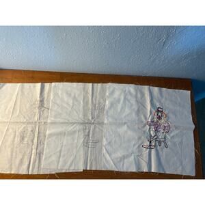 Handmade Embroidered Circus Clown and Clown Patterns 14" Squares
